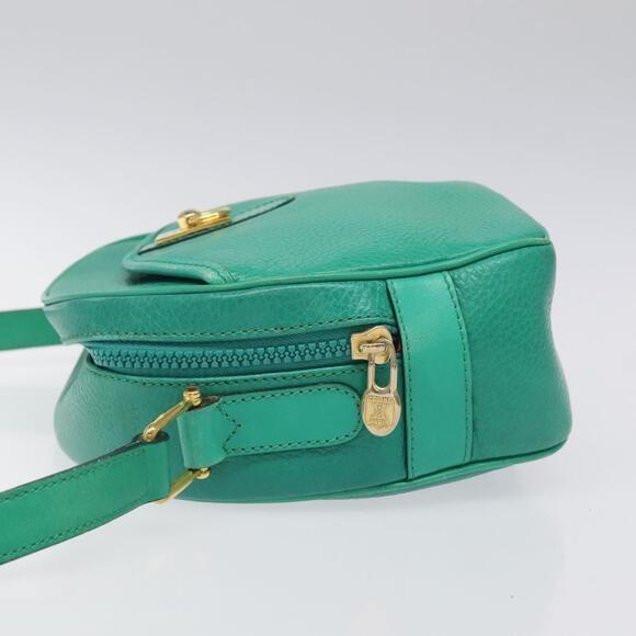 CELINE Shoulder Bag Leather Green Gold - Picture 5 of 13